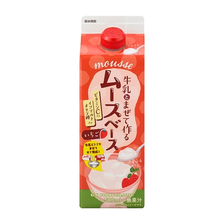 GSフード　【ムースベース・いちご(スリムP)　500ml×12】ジーエスフード業務用喫茶材料