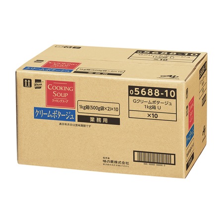 味の素【「クノール® クッキングスープ」クリームポタージュ 1kg箱(500g袋×2)×10】