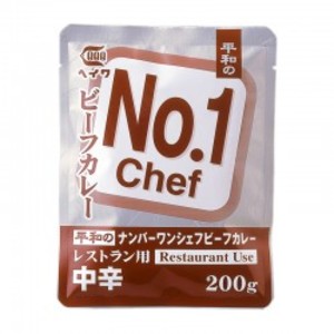 平和食品工業【No.1　Chef　ビーフカレー　200g袋×36】　業務用カレー
